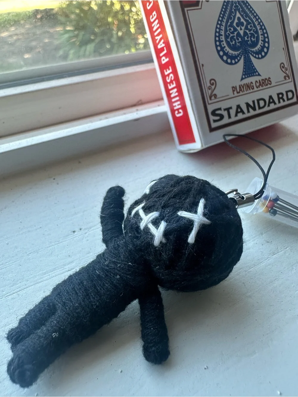Black Voodoo Doll Keychain Plush